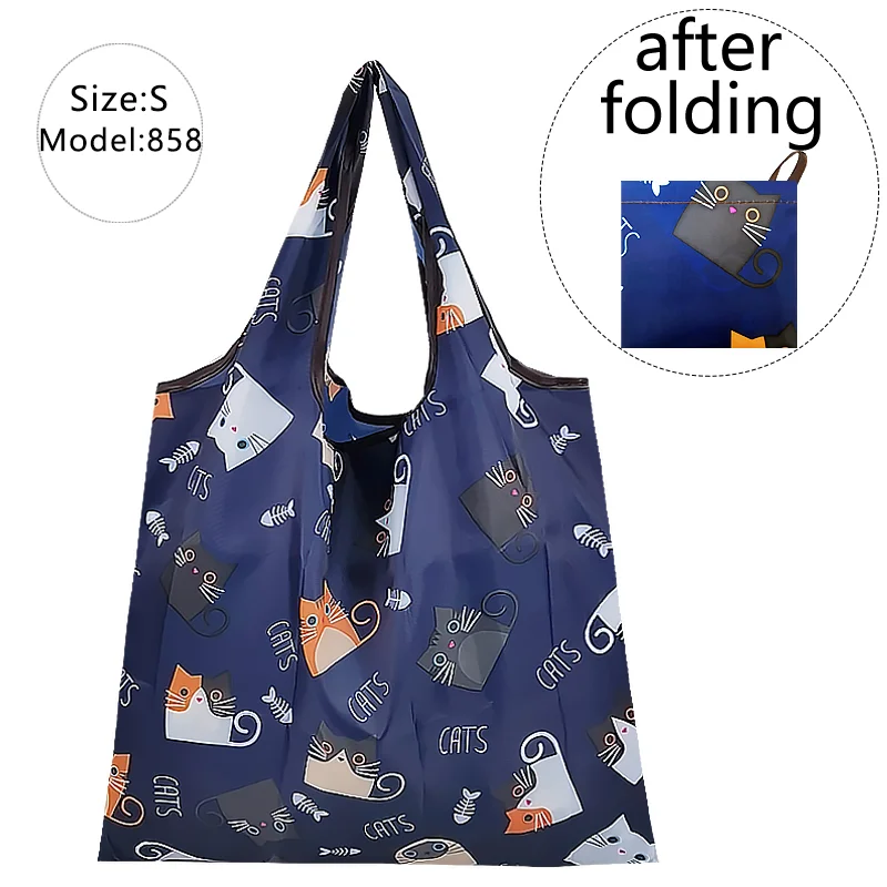 Reusable Handbag Grocery Tote Storage Eco Travel Foldable Animal Shopping Bag 