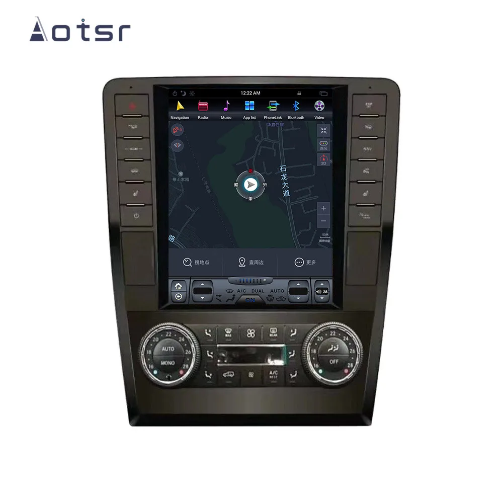 Aotsr Tesla 9," вертикальный экран Android 7,1 автомобильный DVD мультимедийный плеер gps навигация для Mercedes-Benz GL-X164/Benz ML-W164