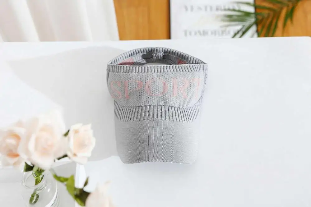 Sparsil, женская летняя спортивная Солнцезащитная шляпа для бега, хлопковая бейсболка с вышитыми буквами, бейсбольная кепка, эластичная Регулируемая посадка - Цвет: Gray