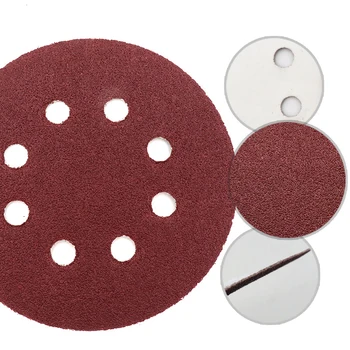 

4PCS 5inch 125mm Hook Loop Sanding Paper With 8 Hole Sand Pads Set 240-2000 Grit Sander Disc Abrasives For Polish Machine