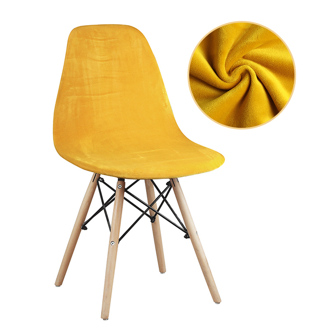 Pcs Velvet fabric Bar Chair Cover Washable Removable Seat Cover Armless Shell Chair Covers for Banquet Home Hotel