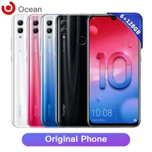 Honor 10 Lite, смартфон Kirin 710, 6 ГБ ОЗУ, 128 Гб ПЗУ, экран 6,21 дюйма, Android 9, четыре ядра, 3 камеры, ID, мобильный телефон