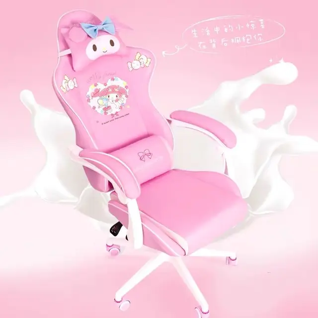 2023New products WCG gaming chair girls cute cartoon computer armchair office home swivel massage chair lifting