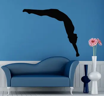 

Wall Vinyl Decal Room Sticker Sport Athlete Diver Woman Bath Interior Decor for Furniture Window Modern Single-piece Package