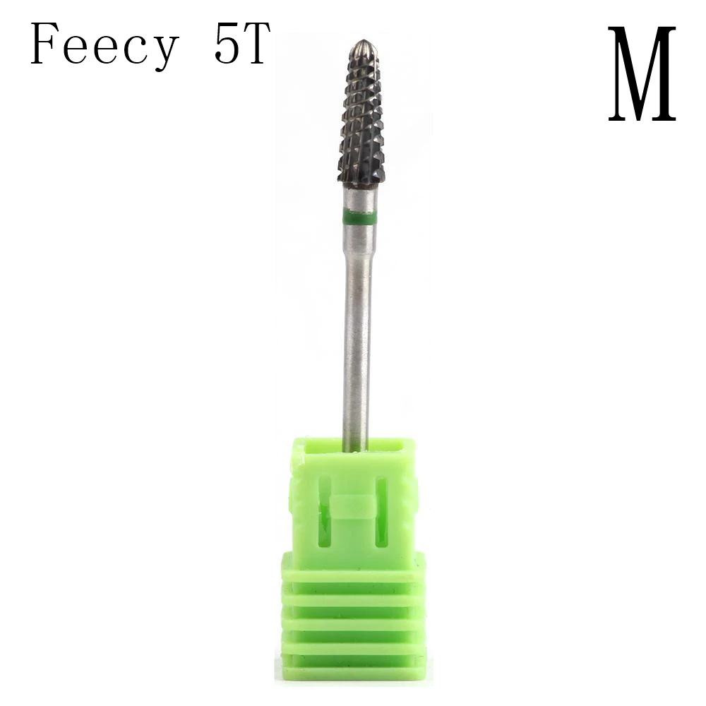 Feecy 5T M Резак для маникюра, фрезерный керамический маникюрный станок, набор фрез для педикюра, электрические пилочки для ногтей, сверла для ногтей Feecy - Цвет: Feecy 5T M