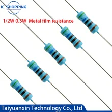 10Pcs 5W 5 Watt Metal Film Resistor ±1% 1K 82 K 7*24MM 10K 22K 82K Ω Ohm 1 K