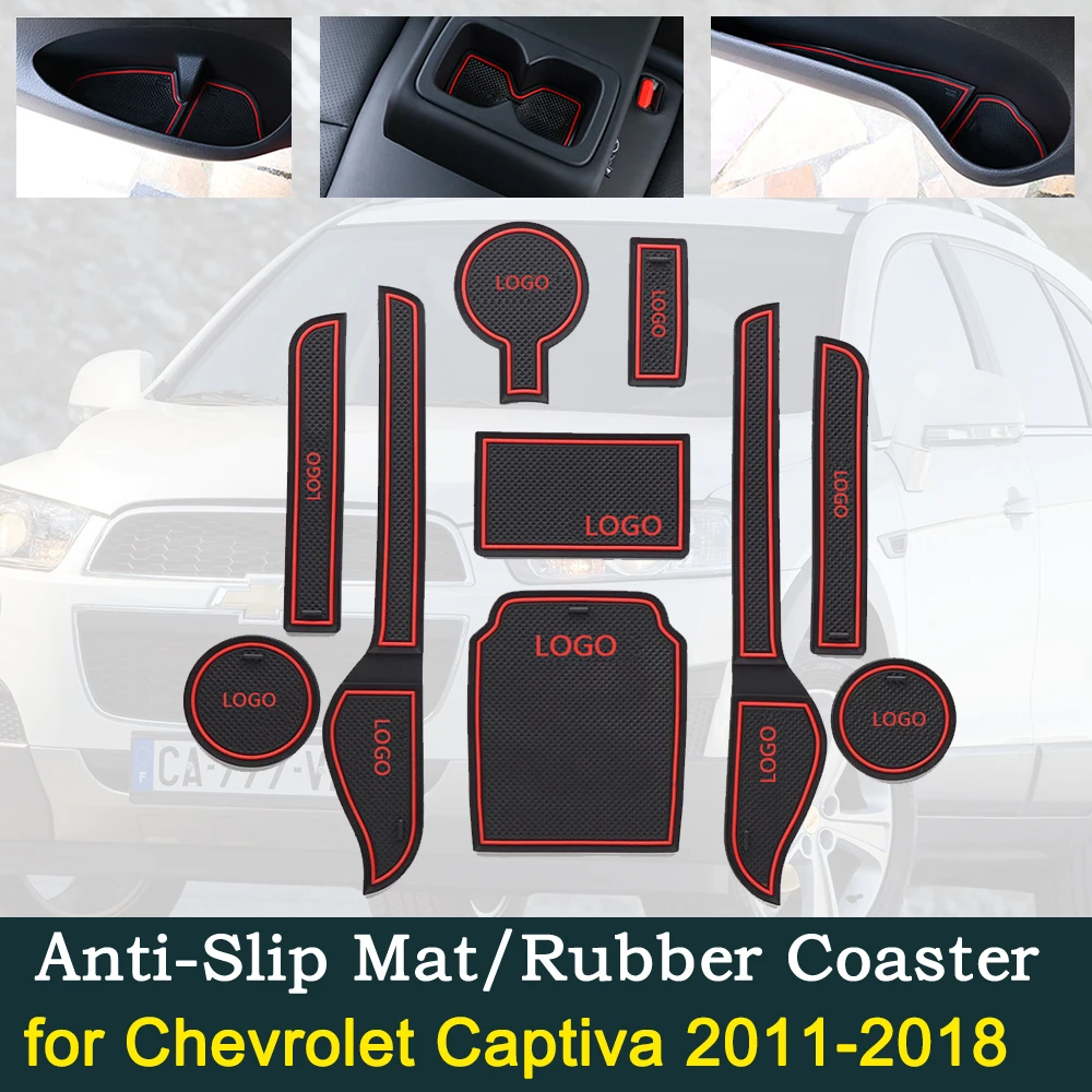 Противоскользящая резиновая подушка для двери для Chevrolet Captiva 2011~ Holden Captiva паз коврик аксессуары для салона автомобиля