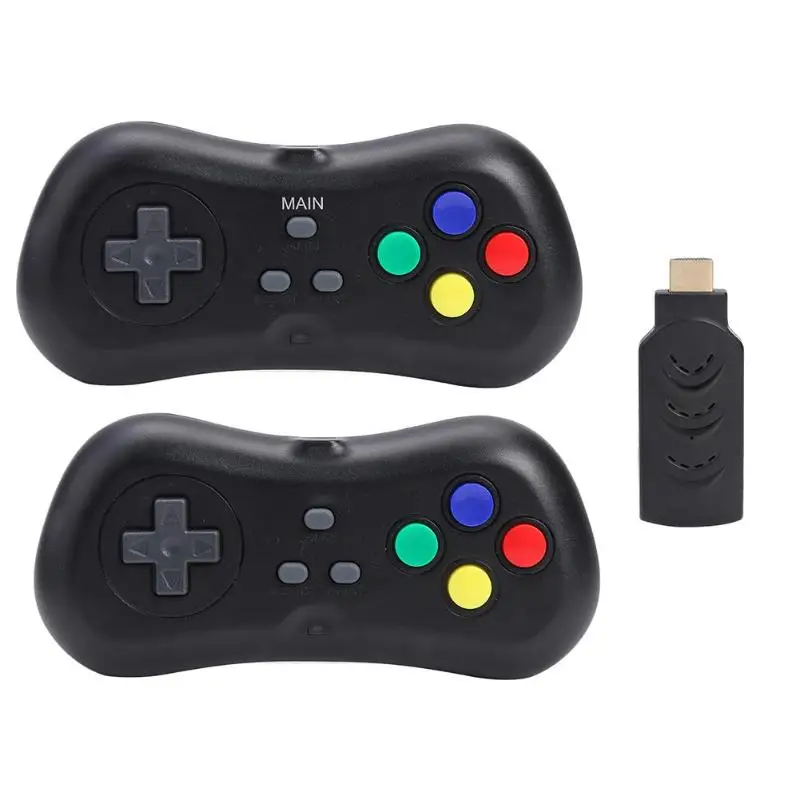 2 controllers black 1/2 шт. Беспроводной ручной ТВ игровая консоль встроенный 638 классические ключ игр мини консоль двойной геймпад HDMI Выход - Цвет: 2 controllers black