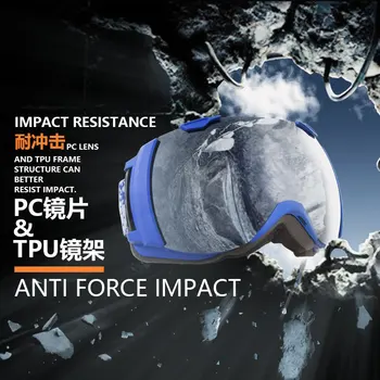 

Double Layer Large Spherical Anti-fog Ski Goggles Mountain Climbing Eye-protection Goggles Cocker Myopia Ski Goggles