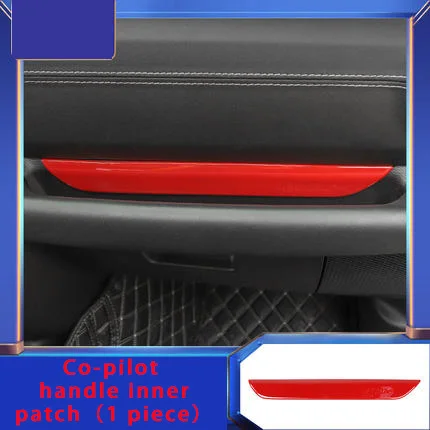 handle inner Для Jeep Wrangler 18-20 красный Co-pilot ручка Внутренняя патч хромированная формовочная Отделка 1 шт - Цвет: handle inner