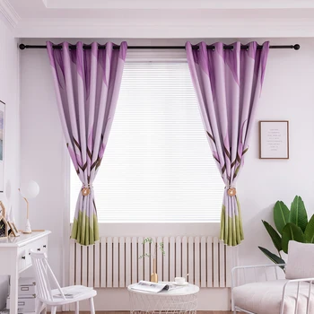 

Lily Print Polyester Curtains Window Blinds Drapes Bedroom Drapes Living Room Blackout Curtains for Home Living Room Curtains