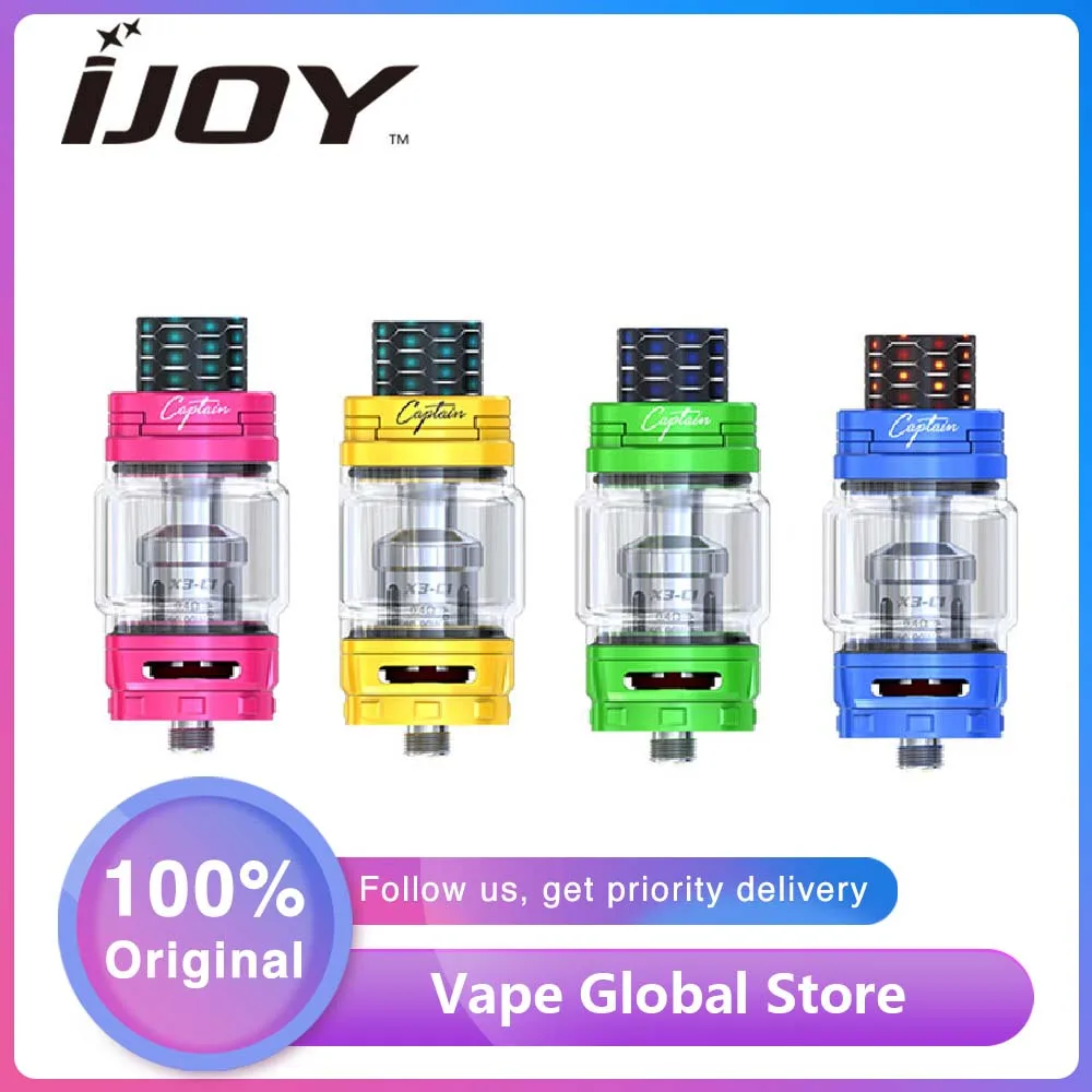 Распродажа IJOY Captain X3 Subohm бак атомайзера 8 мл с катушками Tank для MOD/IJOY PD1865 Mod