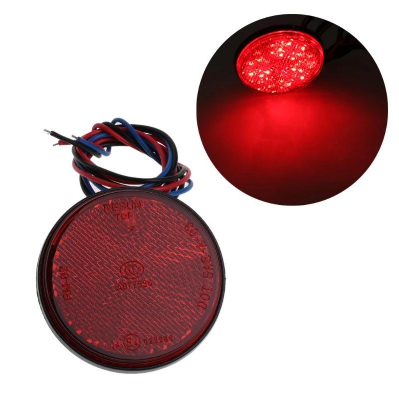 

Universal Car Motorcycle Round 24 LED Marker Reflector Brake Rear Tail Light
