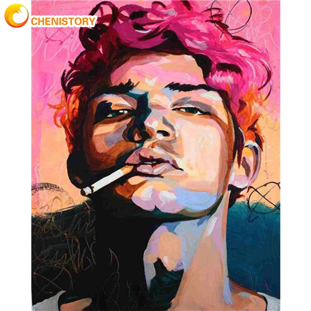 CHENISTORY Frame City Street DIY Painting By Numbers Modern Wall Art Picture By Number Acrylic Canvas By Numbers For Home Decors ZC0521-32