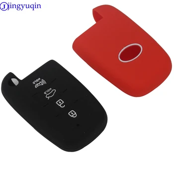 

10pcs for Hyundai Sonata Genesis Coupe Equus Elantra Veloster for Kia Soul Sportage 4Button Silicone Rubber Key Case Cover