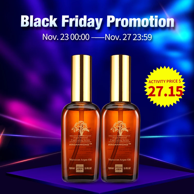 

Arganmidas ARGAN Hair Oil 2pcs Professional Moisturizer Hair and Repairs Damage Dry Hair Deep Deep Conditioner For Hair care Set