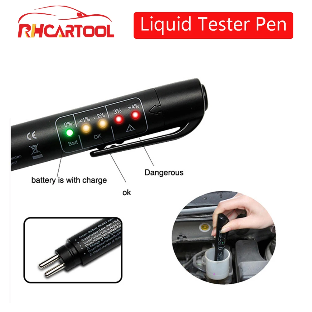 

Brake Fluid Tester Pen 5 LED Car Automotive Electronic Accurate Oil Quality Check Digital Tester Liquid Diagnostic Tool