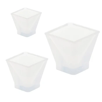 

3pcs Pyramid Crystal Silicone Jewelry Mold Ornament Resin Craft 20/30/50mm