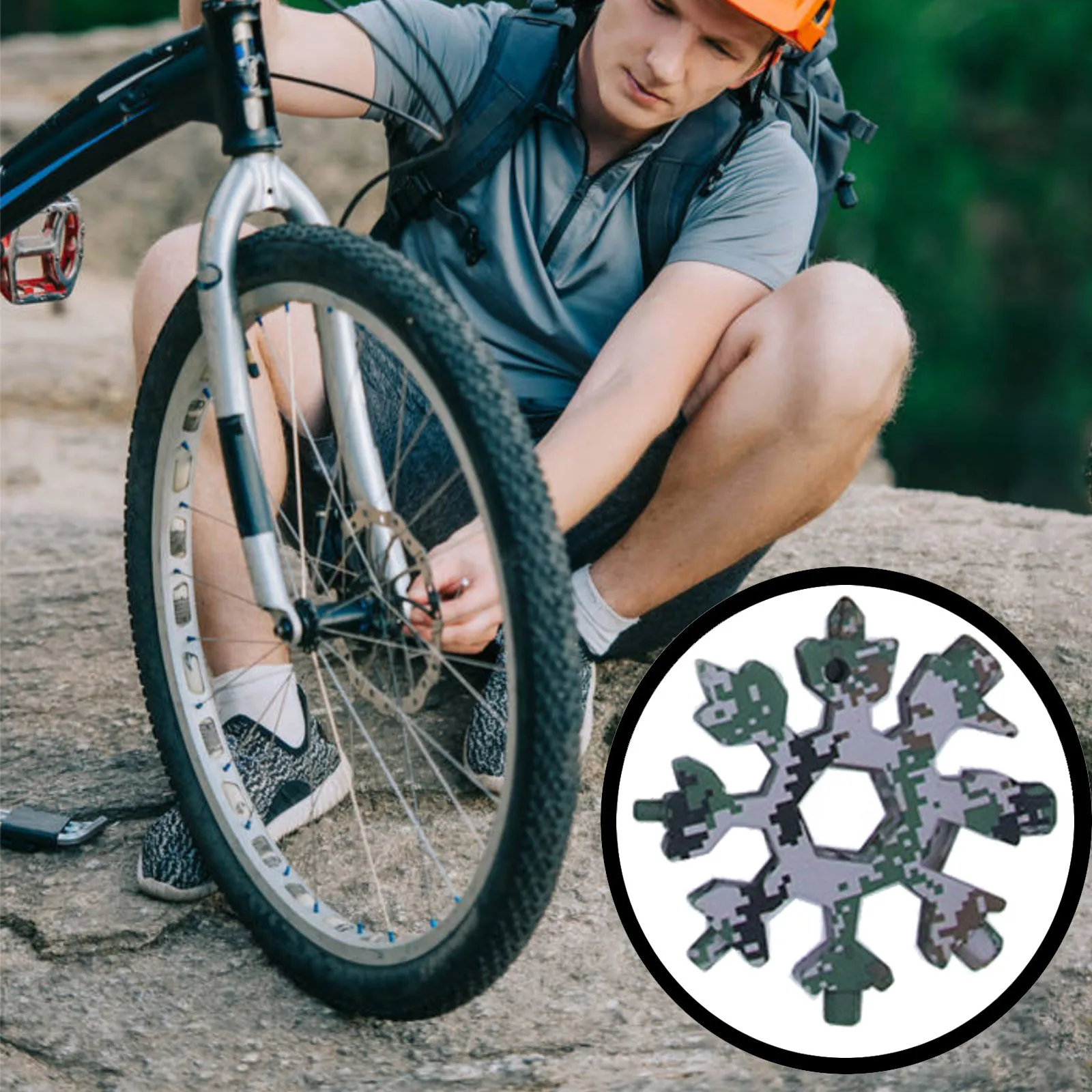 Portable 18 In 1 Multifunction Mini Tool Snowflake Multi Pocket Tool Keyring Key Ring Spanner Hex Wrench Camp Survive Outdoor|Outdoor Tools| - AliExpress