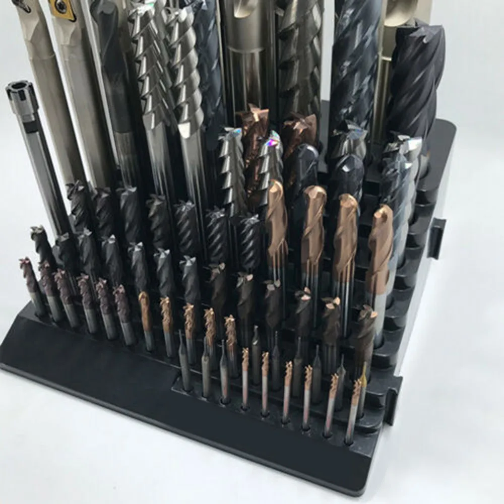 85 Hole Storage Holder Drill Bit Collet Tool Box Rack Organizer Stand Container