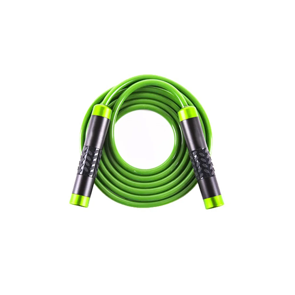 Green Rubber Rope Фитнес Бодибилдинг Нескользящие ручки тренировочный Скакалка Регулируемый Подшипник нагрузки тренажерный зал на свежем воздухе износостойкий гибкий - Color: Green Rubber Rope