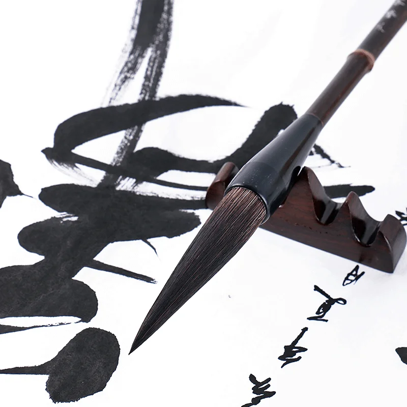 Chinese Traditional Calligraphy Pen Brush Cursive Script Practice Bear Hair Hopper-shaped Writing Painting Brush Craft Supply