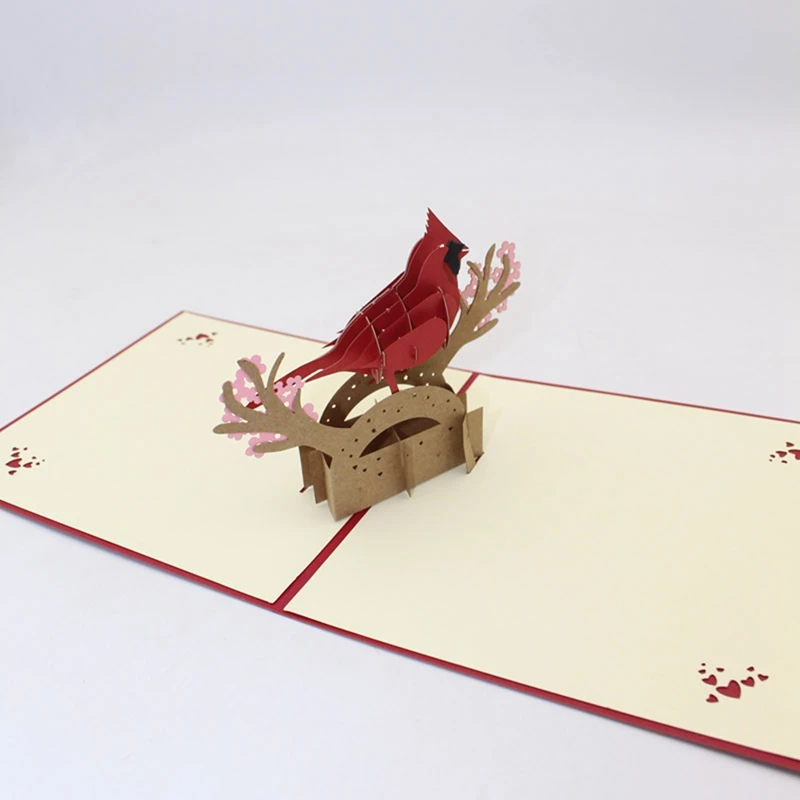  3D Birthday Card Parrot Christening Baby Shower Invitations Laser Cut Christmas Party Cards Thank Y - 4.00024E+12
