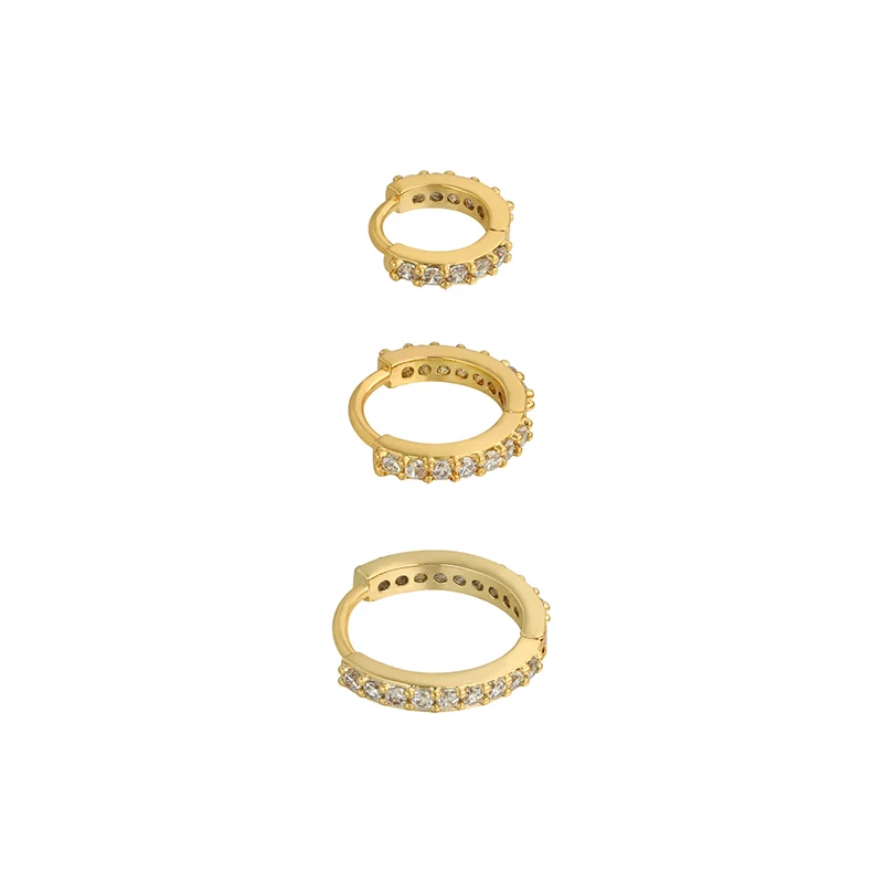 925 Small Cross Hoop Earrings For Women Black Zircon Hoop Earrings Piercing