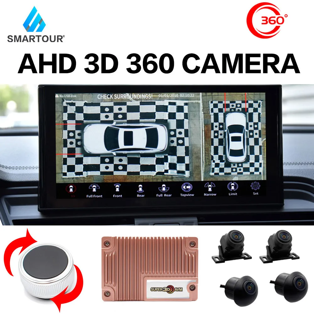 360° Bakcup Camera Front/Side View Blind Area for Car Monitor Driving Recorder 