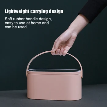 

Portable Makeup Case Cosmetic Organizer Storage Box with Led Lighted Mirror for Travel MPwell