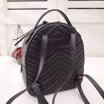 

brand Backpack 2019 High quality Fashionable Real Leather Women bag New Style Fashionable Luxury Women Backpack free shipping