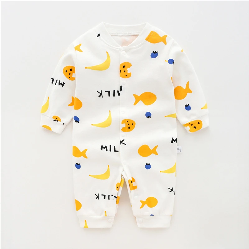 flish-B23 Комбинезоны для новорожденных; детские комбинезоны с длинными рукавами для маленьких мальчиков и девочек; хлопковый комбинезон для младенцев; Удобная верхняя одежда для альпинизма для малышей - Цвет: flish-B23