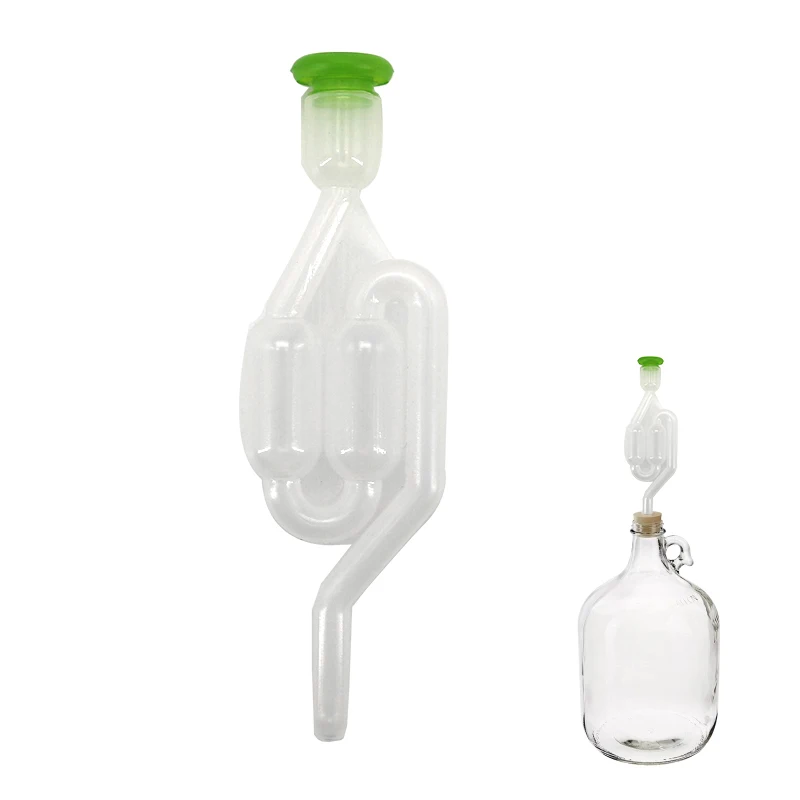 

Airlock Homebrew Air Lock Bubble Grommet One-way Exhaust Water Seal Valve With Cork Beer Wine Making With Stopper