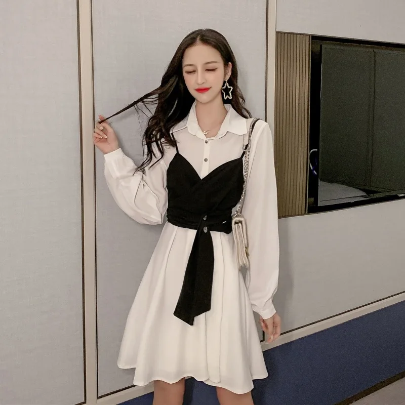 

Set 2019 Autumn New Style Debutante Camisole + Elegant Waist Hugging Slim Fit Skirt Two-Piece Set