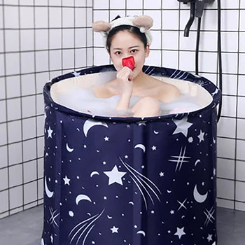 

Portable Bathtub Foldable Plastic Bucket Home Spa Tub Large 5 Layers Thickened Bath Child Bath Barrel Adult SPA Massage Pool