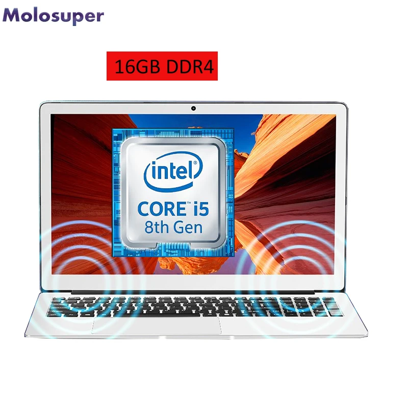 Ноутбук MOLOSUPER игровой 15 6 дюйма I5 8250U 8 го поколения 16 ГБ DDR4 RAM 512 Гб SSD Windows 10|Ноутбуки|