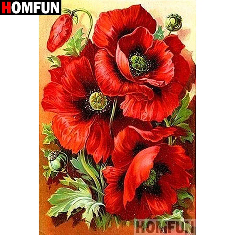 

HOMFUN Diamond Painting "Flower landscape" DIY 5D Diamond Embroidery Sale Full Set Rhinestone Cross Stitch Home Decor A27557