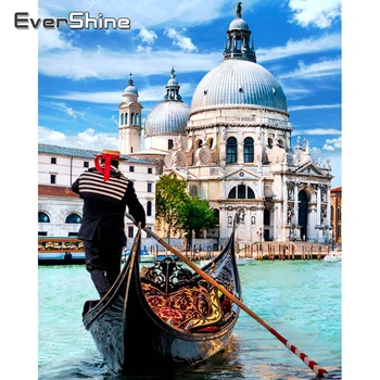 

EverShine Diamond Embroidery Full Display Landscape 5D Diamond Painting Full Square Ship Picture Rhinestones Decor For Home