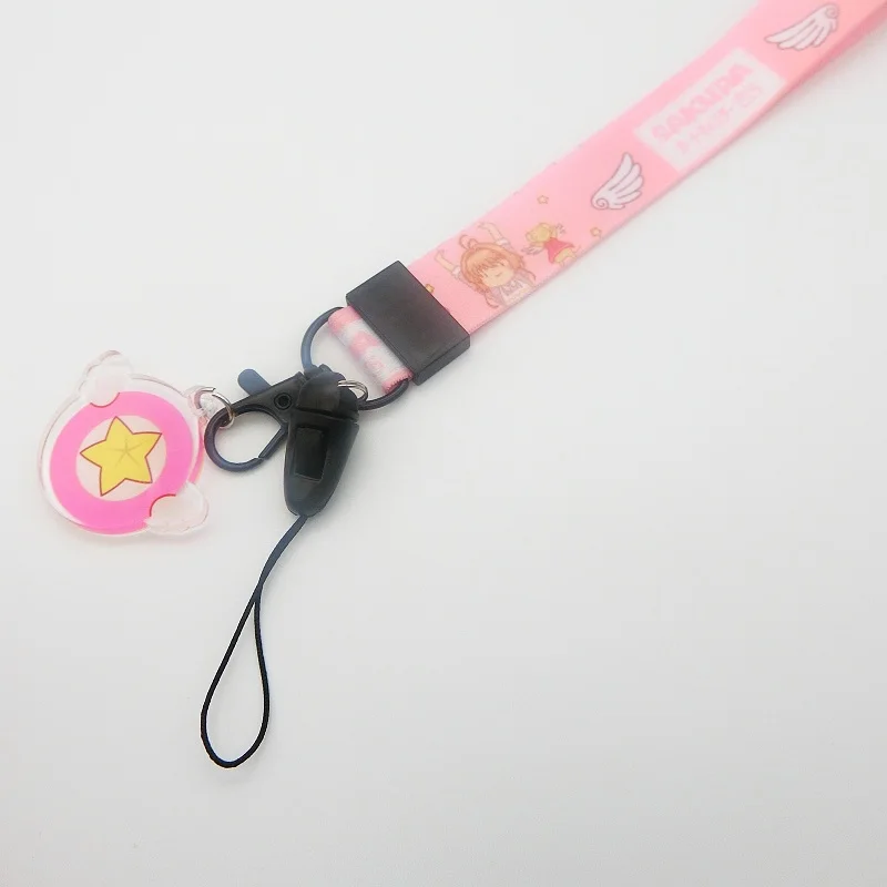 Cute Phone Charm Pink sailor moon Lanyard Wrist Strap For Keys ID Card S For iPhone 11 USB Badge Holder DIY Hang Rope keychain