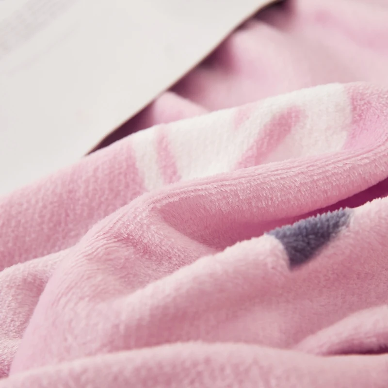 LREA плед одеяло из кораллового флиса розовый lovingheart очень теплый мягкий плед зима на диван кровать самолет путешествия покрывала одеяла