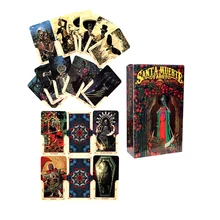 

NEW Santa Muerte Tarot Deck Cards Divination Fate Game Affectional Oracle Deck NEW Tarot Cards for Beginners with PDF Guidebook