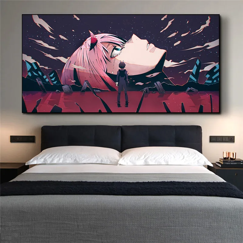 Unframed Large Poster Home Decor Wall Anime Darling in the FranXX Painting Canvas Print Hiro Zero Two HD Picture Modern Artwork