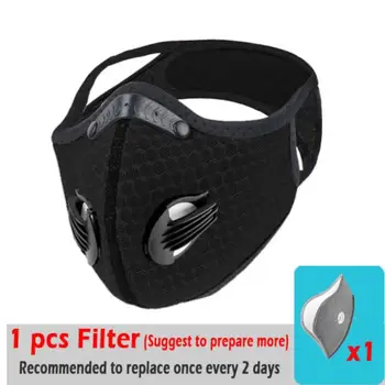 

Sport Face Mask PM2.5 Cycling Mask Anti-Dust Anti-Pollution Activated Carbon Filter Effect ≥ 95% MTB Bike Cycling Face Mask