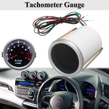 

2 Inch 52mm Tachometer Gauge Instrument Universal Car Tacho Tester Meter 12V 2A Pointer LED Display For 4/6/8 Cylinder Vehicle
