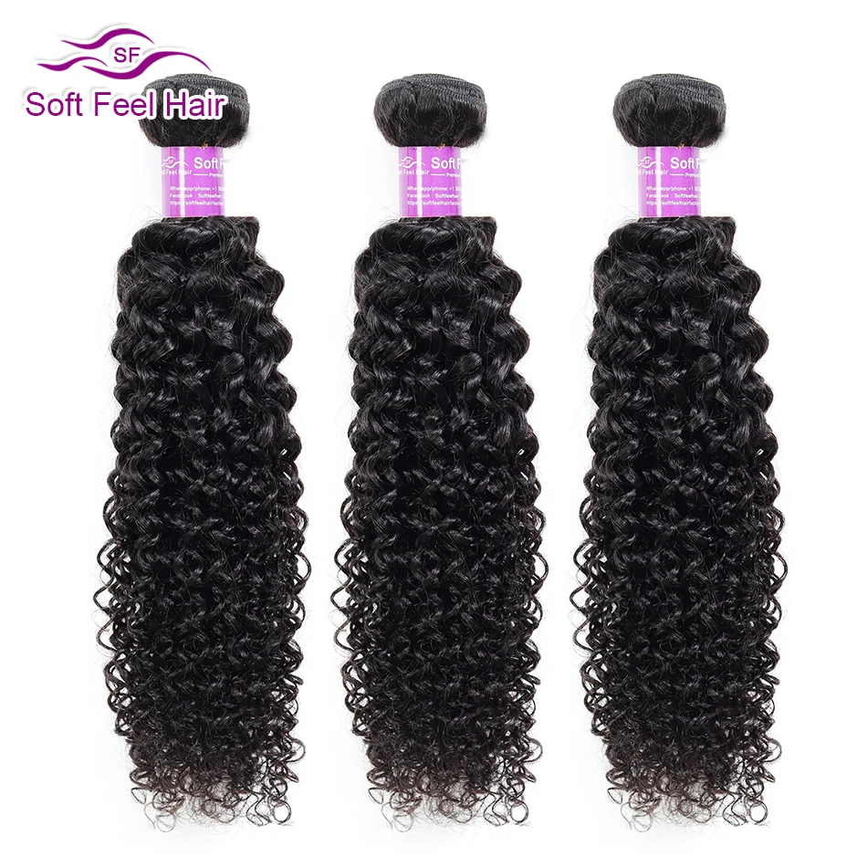 Soft Feel Hair 1 3 4pcs Kinky Curly Hair Bundles Brazilian Hair