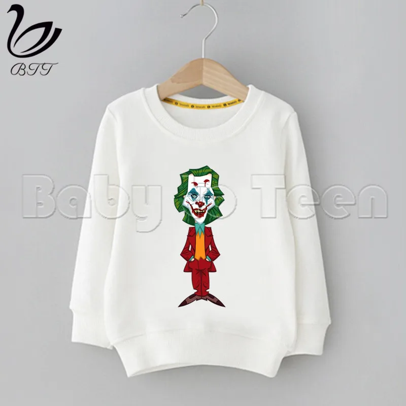 Детские толстовки с капюшоном с принтом «Joker Joaquin Phoenix», «Woody», «Number 1-9», свитшоты для мальчиков, Детские свитшоты, повседневные толстовки - Цвет: B