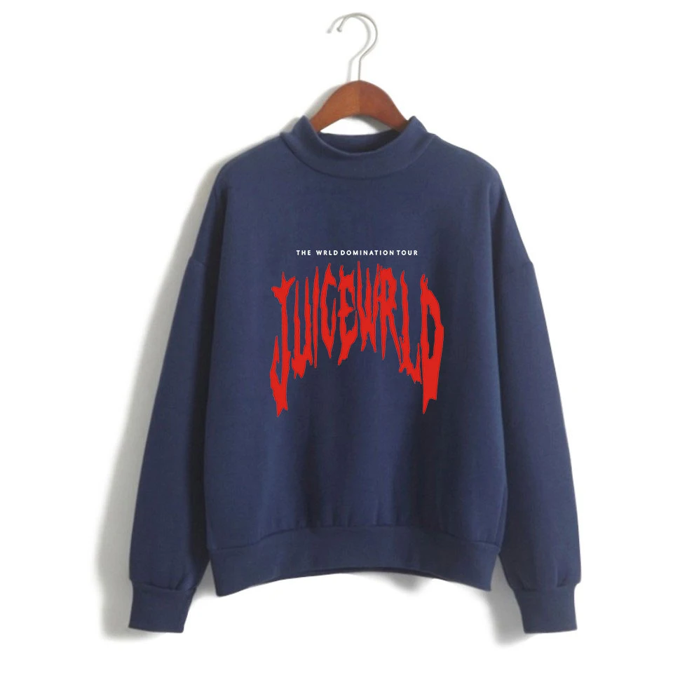 Толстовка Juice wrld Harajuku женский свитер с высоким воротом Kpop Повседневная Верхняя