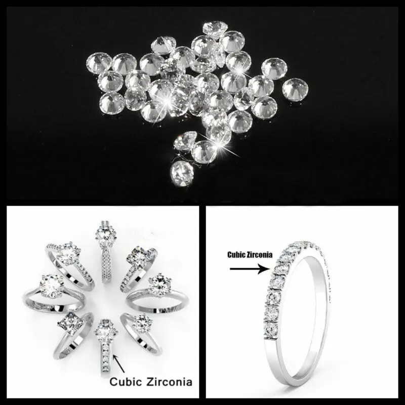 

1000pcs 1mm Round AAA Loose Clear Cubic Zirconia Stone Jewellery Ring Pendants