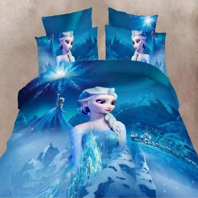  Disney Frozen Magical Princess Elsa Anna Bedding Sets Kids Duvet Cover Pillowcase for Children Boys