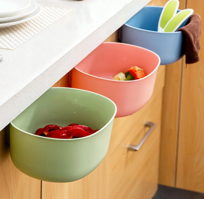 

Multifunction Doors Cabinet Hanging Storage Box Kitchen Garbage Can Bathroom Cosmetic Organizer Container Desktop Trash Bin 4